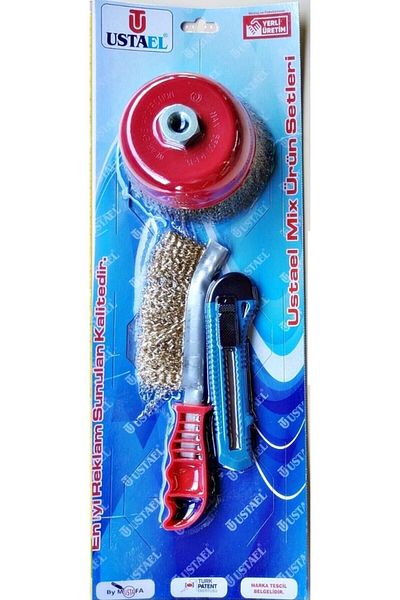 Ustael Fringed Bowl Wire Brush 8x10cm