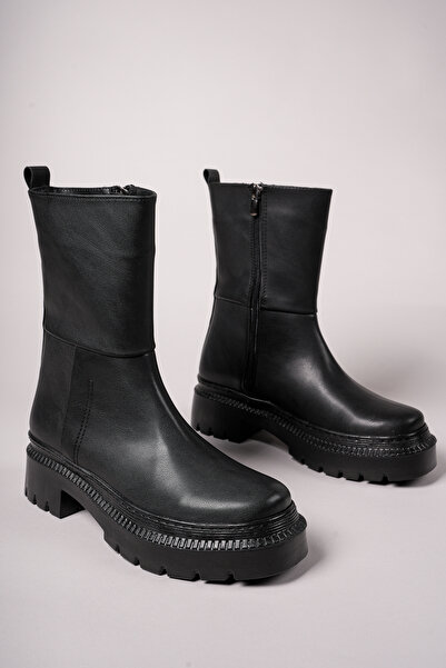 Riccon Dámské kozačky Ectheleth 00121403 Černá kůže