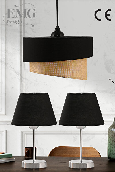 Emg DesiGn Fabric Galaxy Modern Cake Single and 2 Piece Gold Lampshade Set Galaxi Set