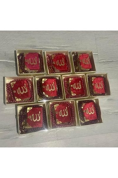 Classy Mini charter and rosary set for delivery of 10 gifts, red colour