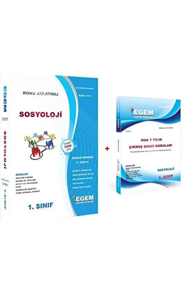 Egem Yayınları Açık Öğretim Sosyoloji 1 Sınıf 2 Dönem (Bahar) Konu Anlatımlı ...