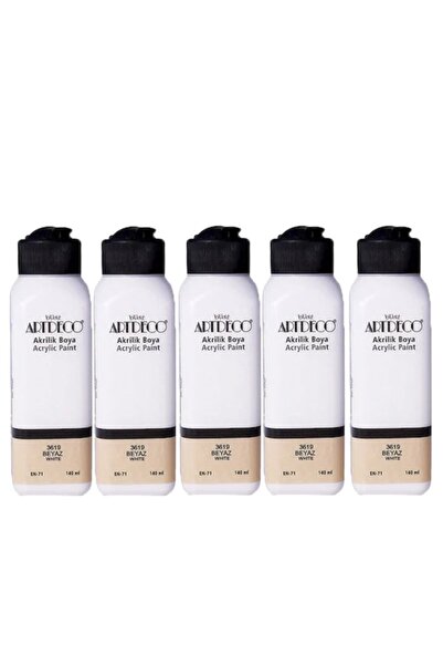 Artdeco Akrilik Boya Beyaz 140 Ml. 5 I Bir Arada 5 Adet Beyaz (5x 140 ml ) Ak...