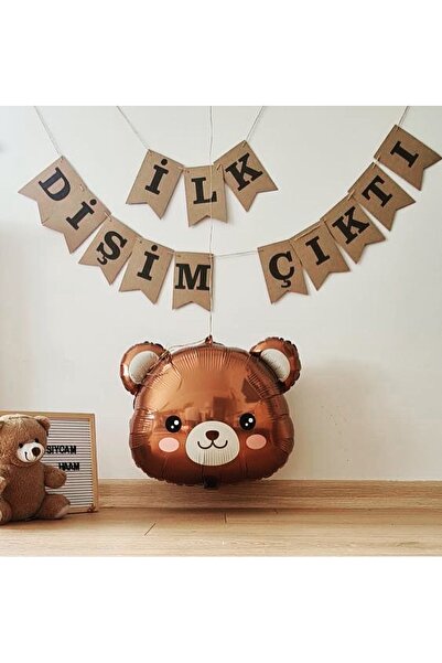 Partifabrik My First Tooth Came Out Writing Ornament and Bear Balloon Set