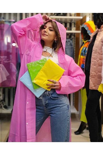ÖNDER MODA Unisex Gray Eva Fabric Water And Windproof Raincoat