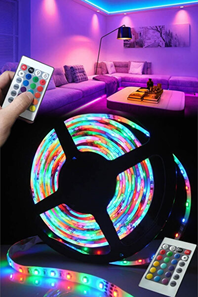 METROPOLAVM 5 Metre 20 Fonksiyonlu Uzaktan Kumandalı RGB Gaming Led Şerit Işık