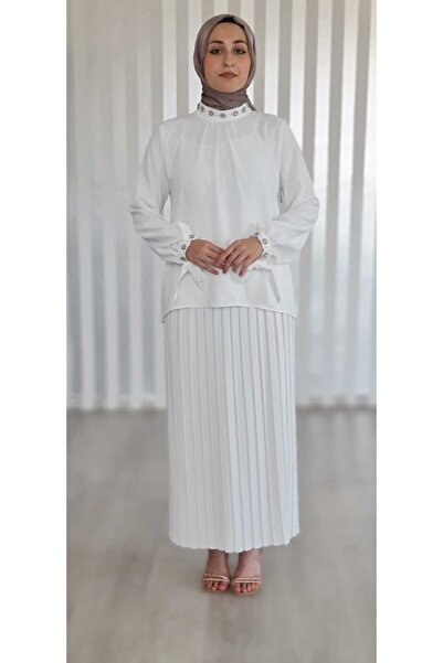 RABİA STORE İNCİ DETAY KREP KUMAŞ ETEKLİ TAKIM