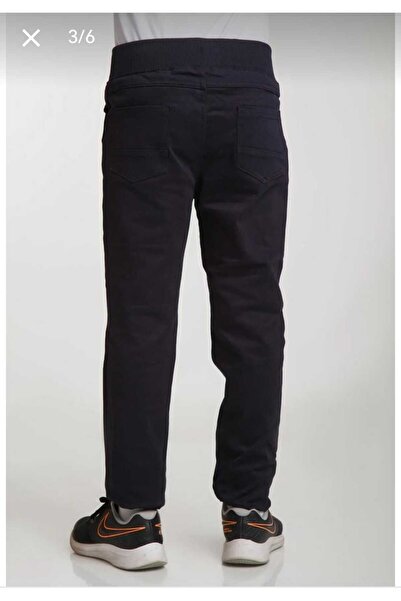 ALYA BUTİK ribanali lastikli bel, likralı canvas okul pantolonu