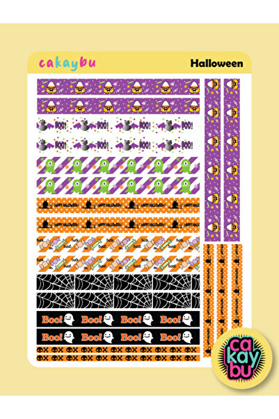 cakaybu Autocolant de Halloween 1 foaie de dimensiuni A4