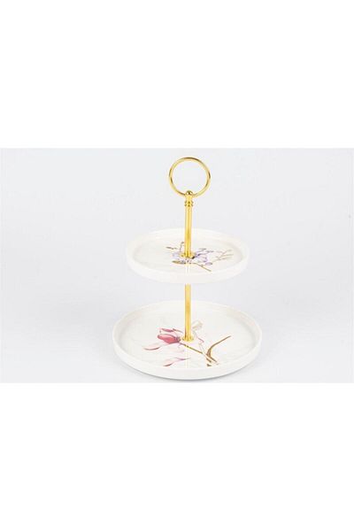 Mikasa Moor Royal Flowers 2 Layer Porcelain Serving 18x14x24 Cm