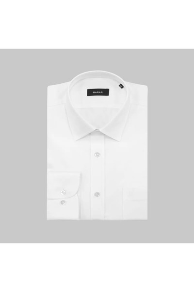 Sarar Klasi?k Cepli? Uzun Kol Oxtford Dokuma Beyaz Gömlek
