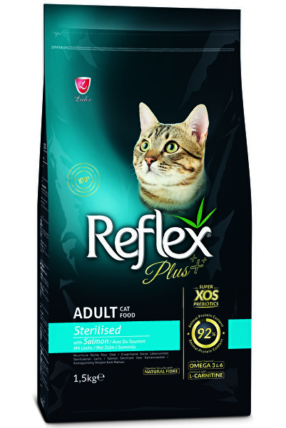Lider Reflex Plus Sterilised Kısırlaştırılmış Somonlu Kedi Maması 1.5kg