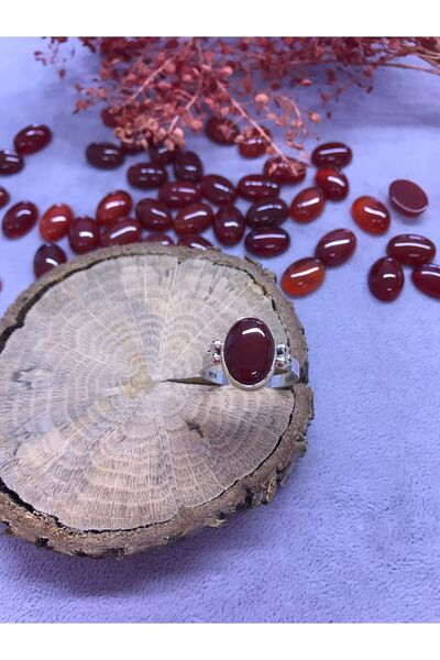 NSA SILVER Akik Taşlı Gümüş Yüzük 925 Ayar Doğal Taş