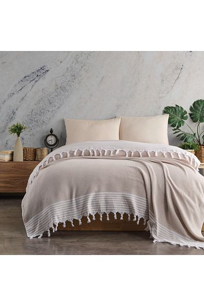 Skyrose Cuvertură de pat modernă cu model V 200x230 cm pat piqué linie încrucișată cu model piqué piqué colorat