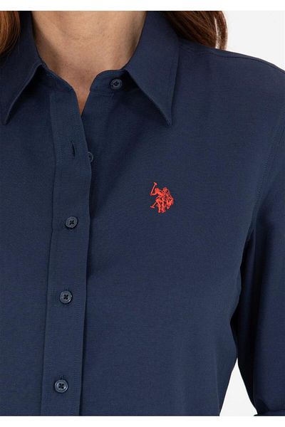 U.S. Polo Assn. Cămașă de bază cu mânecă lungă pentru femei