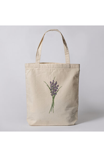 Riyaz Dükkan Lavender - Special Design Cloth Bag, Shoulder and Hand Bag, 35x40cm