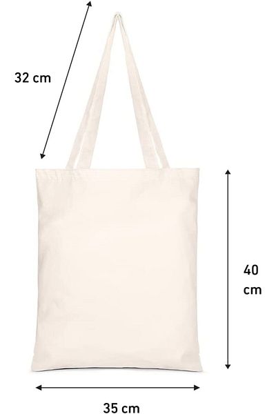 Riyaz Dükkan Clock&Flower - Special Design Cloth Bag, Shoulder and Hand Bag, 35x40cm