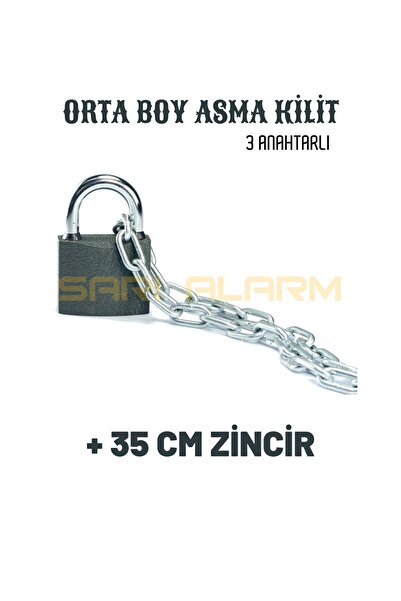 sarıalarm Zincirli Kilit Yurt Spor Dolap Kilidi