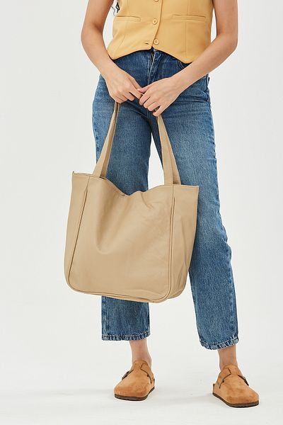 minebag Geantă de umăr pentru femei Casual Shopper Darenn, bej