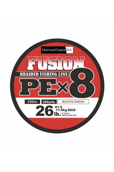 Osaka Fusion 8X PE Braided Fishing Line 135mt Mantis Green