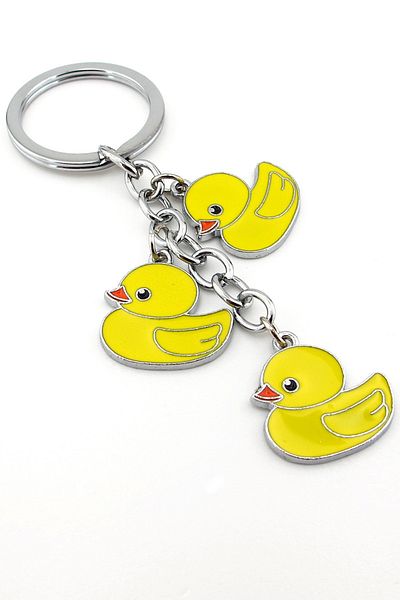 Solfera Yellow Duck Bath Duck Quack Quack Metal Keychain KC032