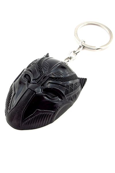 Solfera Black Panther Black Panther Mask Black Metal Keychain KC059