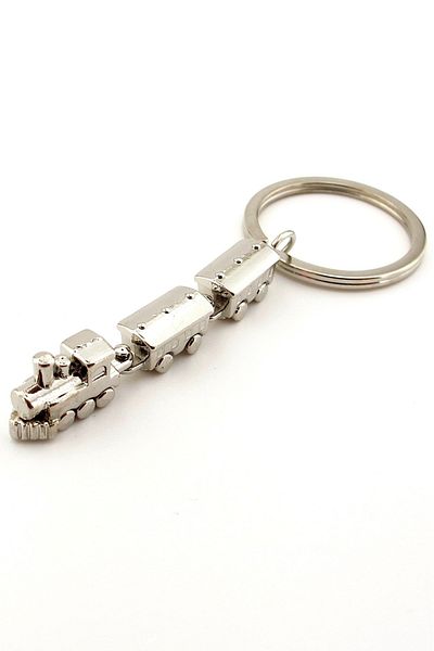 Solfera Passenger Train Two Wagons Locomotive Express Metal Keychain KC054