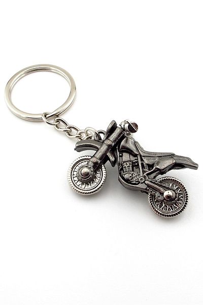 Solfera Motocross Racing Motorcycle Gray Color Metal Keychain KC029