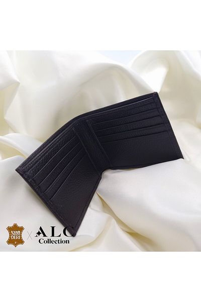 ALC Collection Brown Genuine Leather Classic Men's Horizontal Wallet