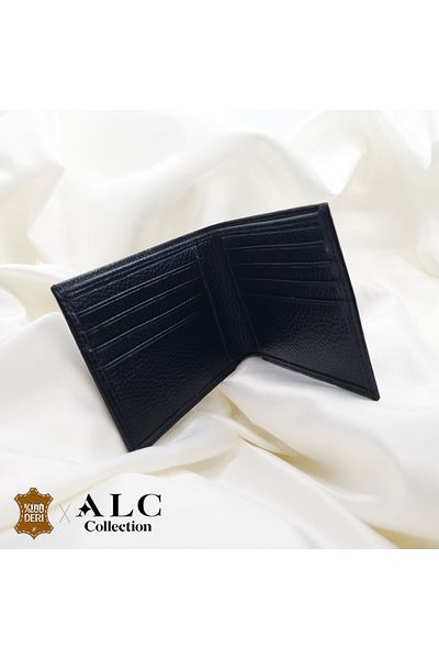 ALC Collection Genuine Leather Black Color Classic Horizontal Men's Wallet