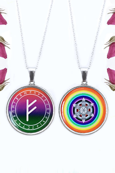 Sihirli Titreşimler 7 Çakra Atlantis Mandalası ve Fehu Rune Aşk, Şans, Bereke...