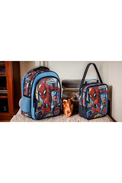 SPIDERMAN Primary School Bag Due Meanwhıle, Lunch Bag and Pencil Bag