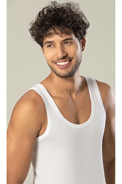 Dono Men's 100% Cotton 3 Pack Extra Long WHITE Undershirt