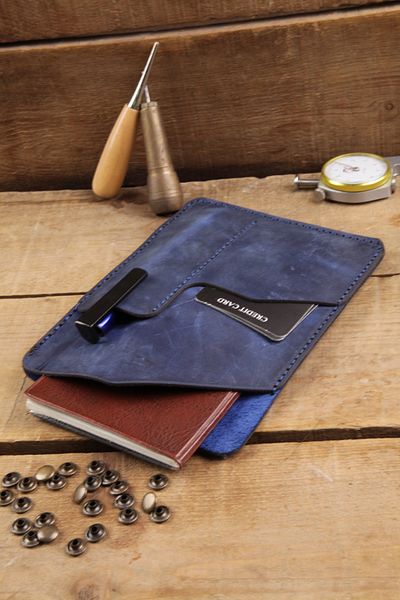 New Coast Leather 1900's Ръчно изработен калъф за тефтер от естествена кожа