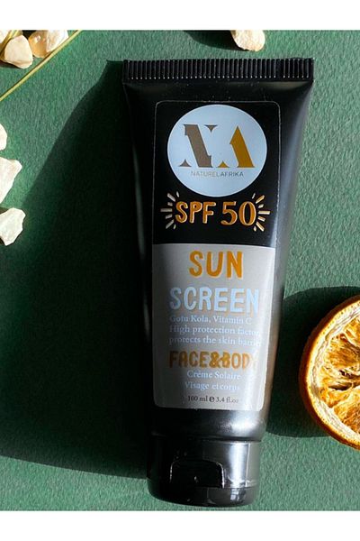 Naturel Afrika 100ml SPF50+ Sun Screen Cream - Face&Body High Protection for Melanated Skin