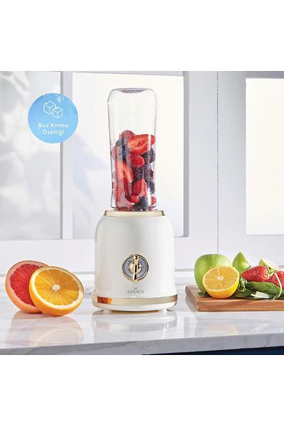 Karaca Retro Personal Personal Smoothie Blender Cream