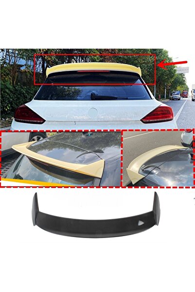 X POWER TUNİNG VW SCİROCCO 2015-2018 PLASTİK PARLAK SİYAH SPOİLER  Uyumlu