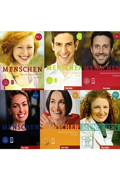 Hueber Menschen A1.1 + A1.2 + A2.1 + A2.2 + B1.1 + B1.2 6'ı Set - 6 Kursbuch ...