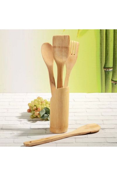 dirisan home's Set de linguri din bambus din 4 piese