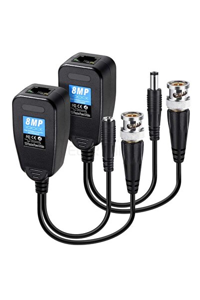 Powermaster Bnc To Rj45 Video Balun + Power Konnektör PM-3898