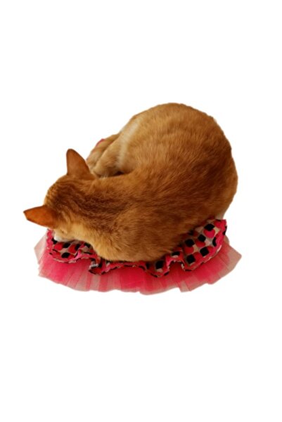 Gobo فستان للقطط والكلاب باللون الوردي مع فيونكة سوداء مقاس متوسط/M/مقاس 2