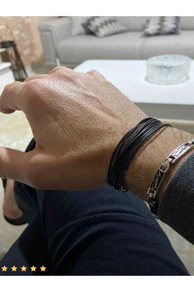 Sermet Süs Dünyası 2 Mt Black Real Leather Jewelry Bracelet Rope Leather Rope 2 Mm Cord Rope