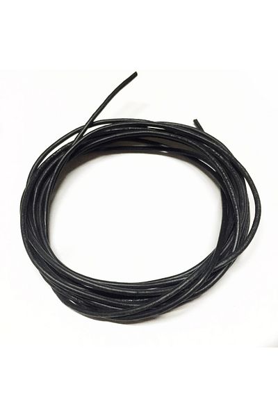 Sermet Süs Dünyası 2 Mt Black Real Leather Jewelry Bracelet Rope Leather Rope 2 Mm Cord Rope
