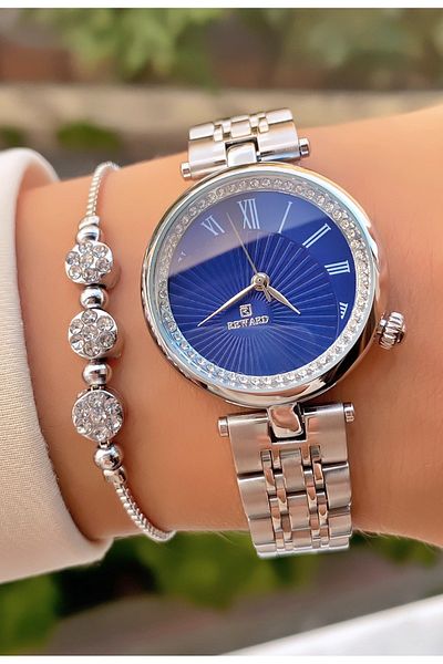 Reward Brand Silver Color Waterproof Steel Cord Women's Wristwatch - Bracelet