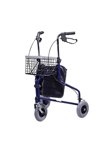 Medikalbirlik Medwelt Ithal 3 Tekerlekli Çantalı Frenli Walker Yürüteç