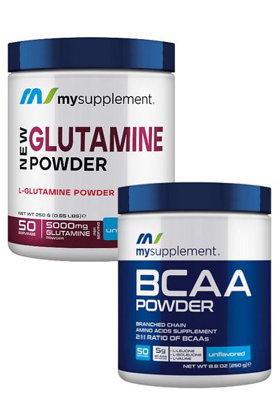 MYSUPPLEMENT BcaaGlutamineUnflavored 250g - 50 Serving Amino Acids