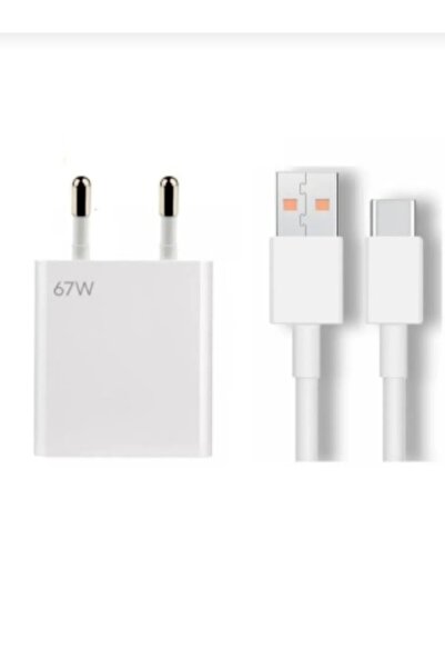 HOBİPİX Xiaomi Huawei Oppo Poco Uyumlu 67w Watt Hızlı Şarj Adaptör Ve Kablo Seti Type-c