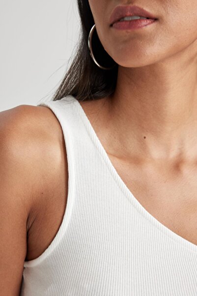 DeFacto Slim Fit Tek Omuzlu Fitilli Kaşkorse Atlet A7453ax23au