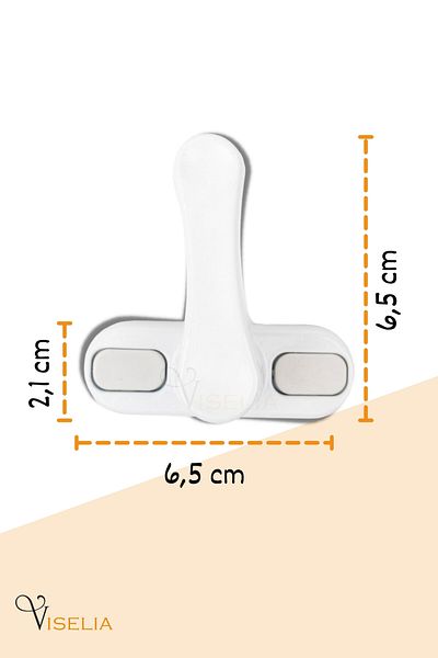 Viselia قفل أمان للنافذة البيضاء قفل ضد السرقة للأطفال قابل للسحب PVC 5 قطع