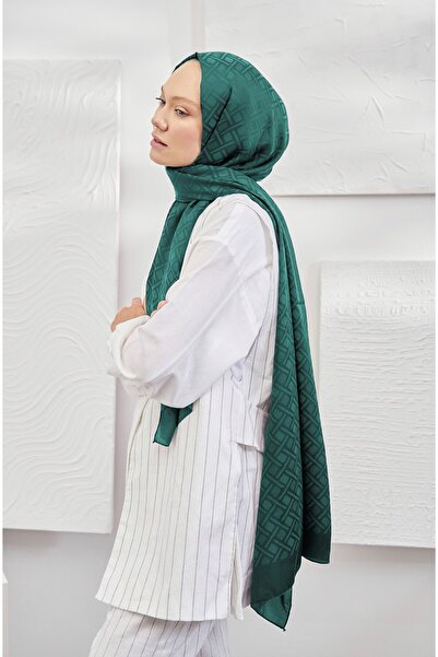 ARMANDA Italian Jacquard Shawl-New Season Geometric Pattern Jacquard Shawl Series-Emerald