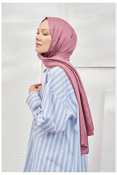 ARMANDA Italyan Jakar Şal-yeni Sezon Geometrik Desen Jakarlı Şal Serisi-gül K...